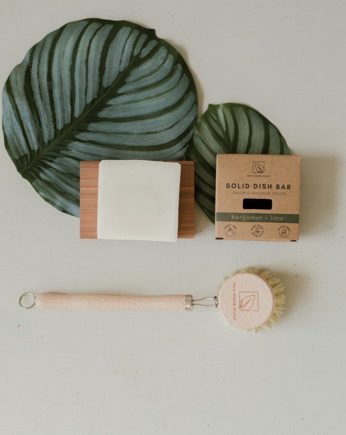 (Buy 3 Get 1 Free) Solid Dish Soap Bar | Bergamot + Lime | 4 Pack Zero Waste MVMT