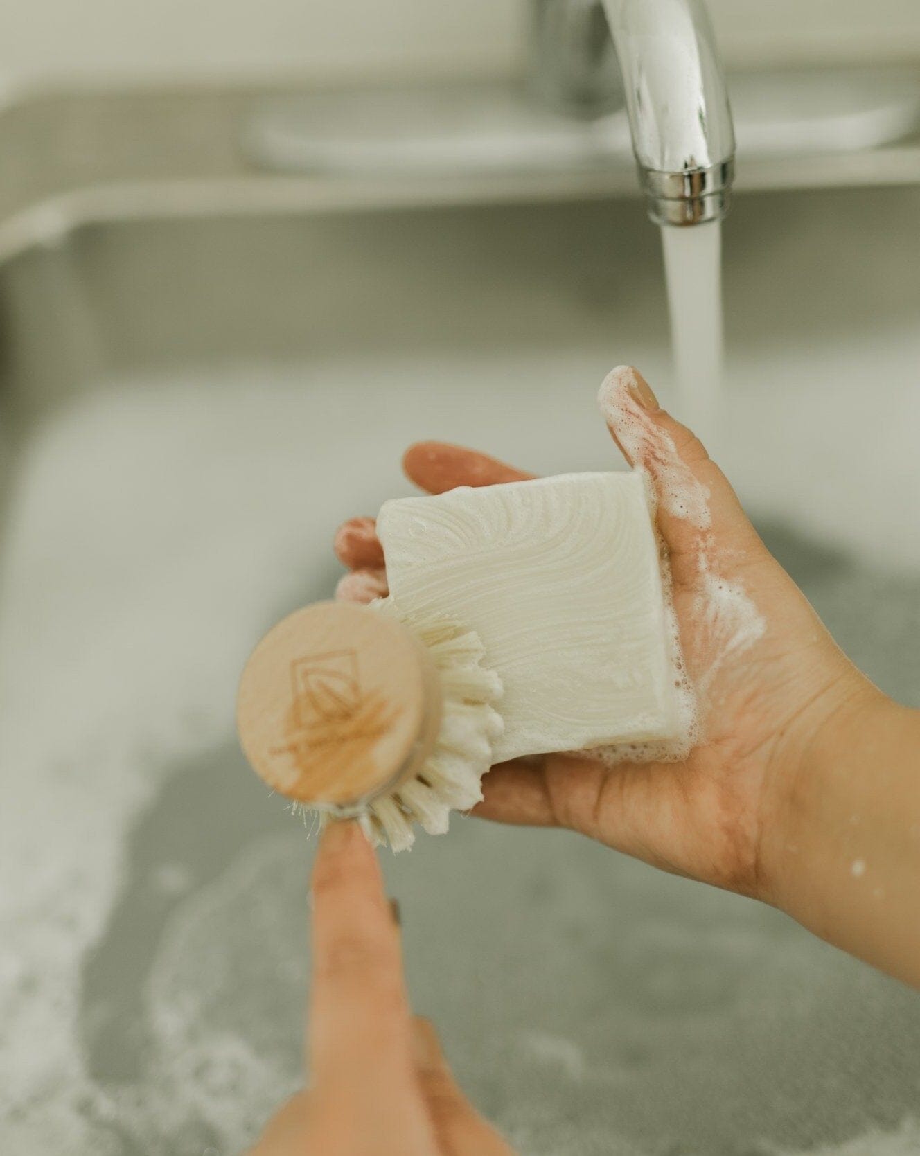 (Buy 3 Get 1 Free) Solid Dish Soap Bar | Bergamot + Lime | 4 Pack Zero Waste MVMT