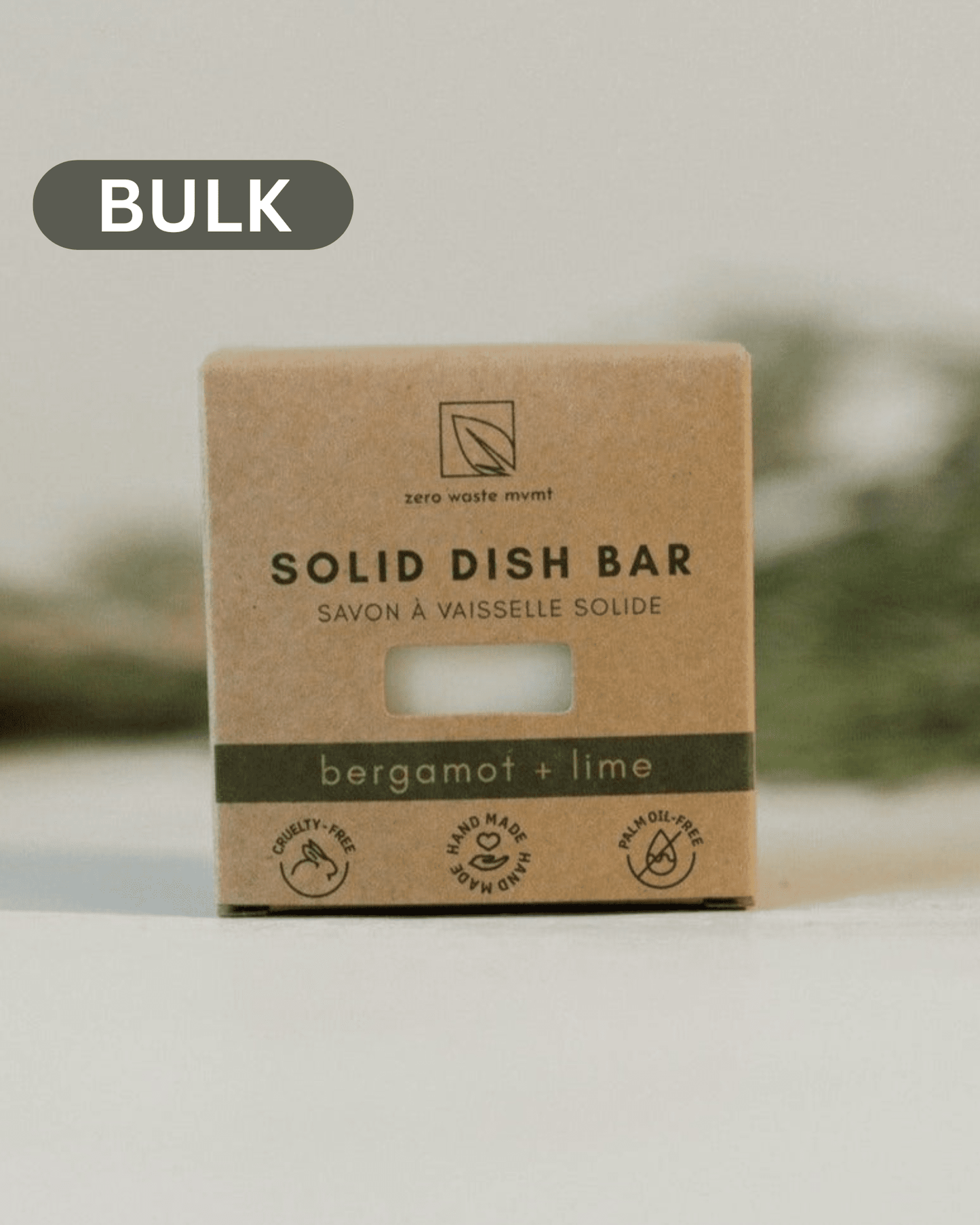 10x Solid Dish Soap Bar | Bergamot + Lime (Bulk) Zero Waste MVMT 