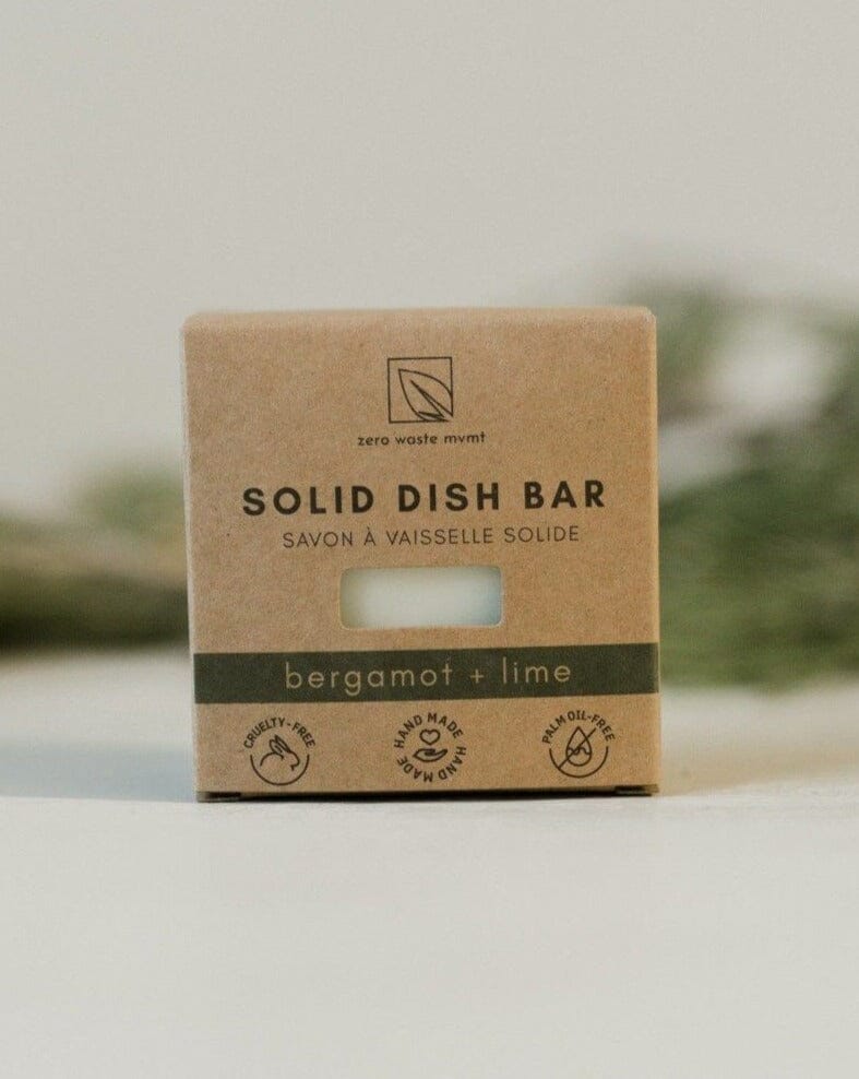 (Buy 3 Get 1 Free) Solid Dish Soap Bar | Bergamot + Lime | 4 Pack Zero Waste MVMT 