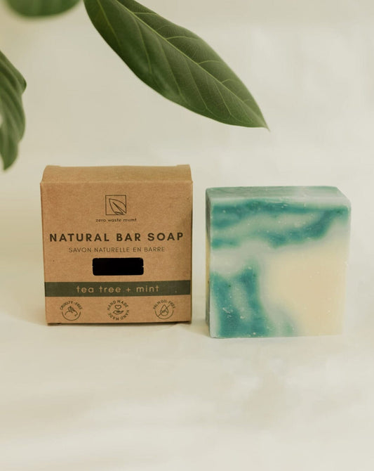 Natural Bar Soap | Tea Tree + Mint Zero Waste MVMT 